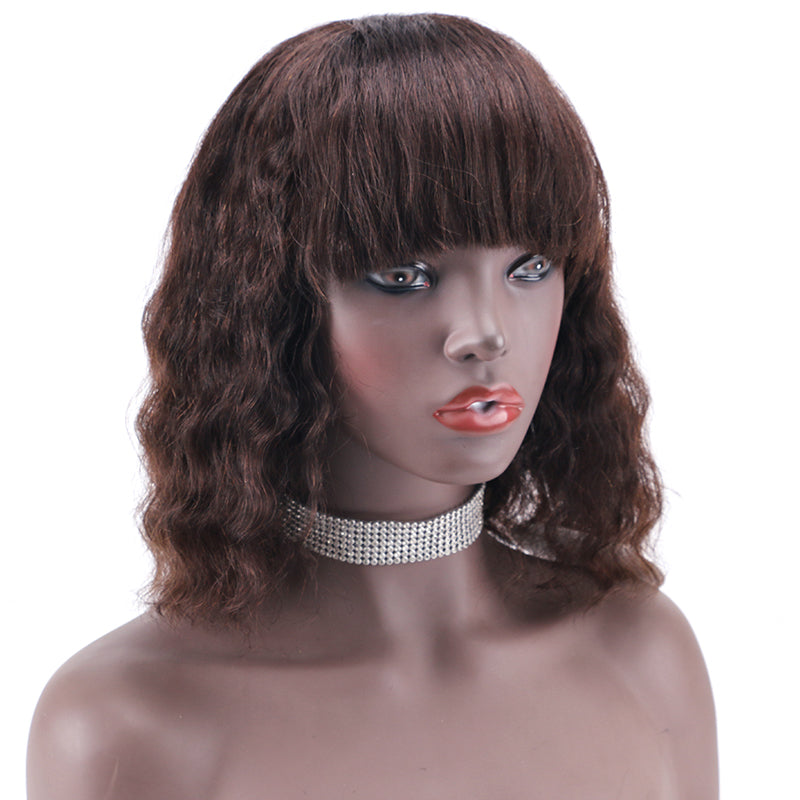 Full wig 100%Human Hair Full Machine Made Wig item#2202