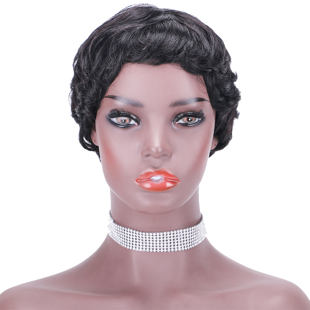 Pixie Cut wig 100%Human Hair Short Wigs Layered Wigs Full Machine Made Wig item#9077