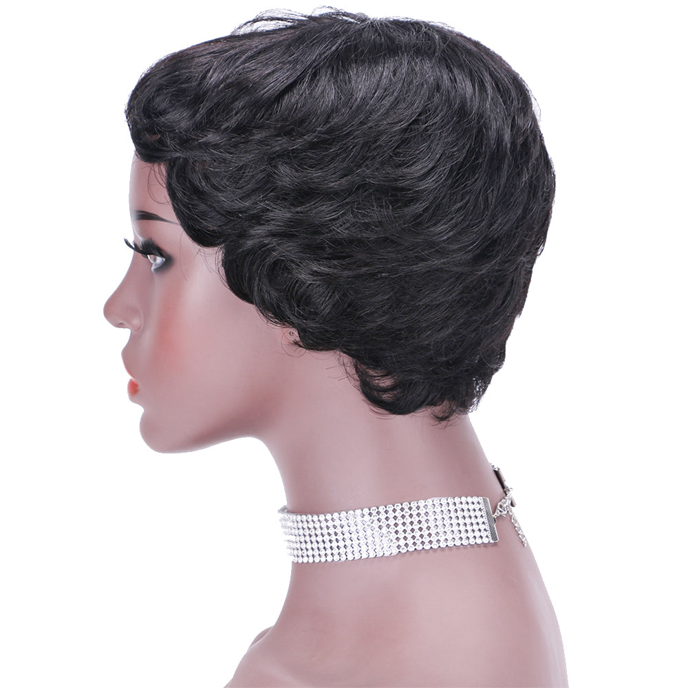Pixie Cut wig 100%Human Hair Short Wigs Layered Wigs Full Machine Made Wig item#9077