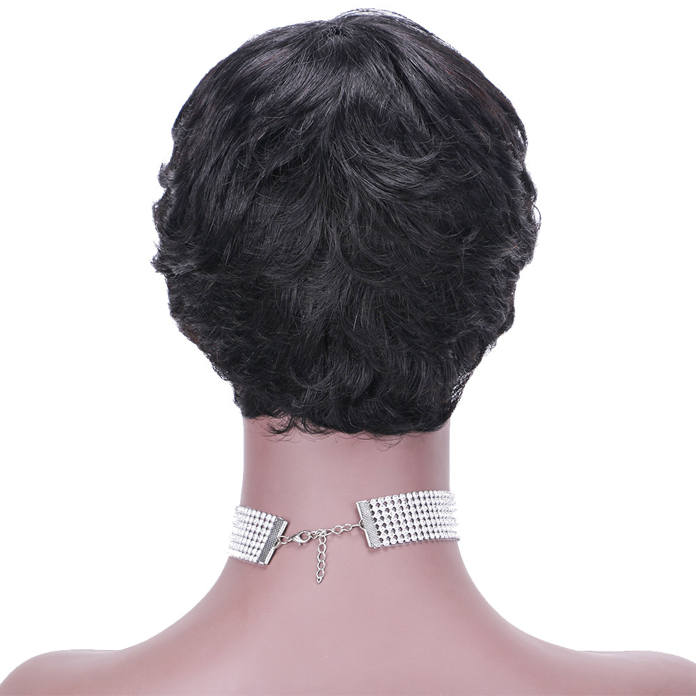 Pixie Cut wig 100%Human Hair Short Wigs Layered Wigs Full Machine Made Wig item#9077