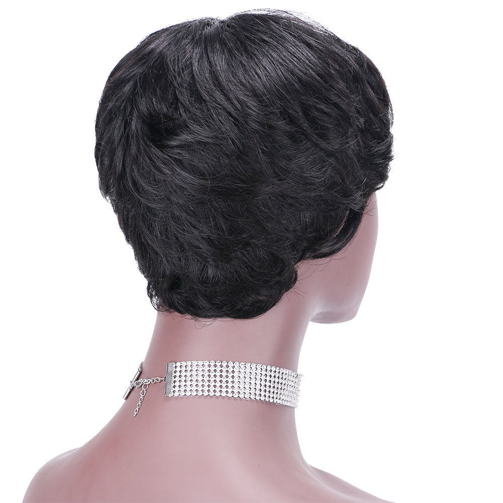 Pixie Cut wig 100%Human Hair Short Wigs Layered Wigs Full Machine Made Wig item#9077