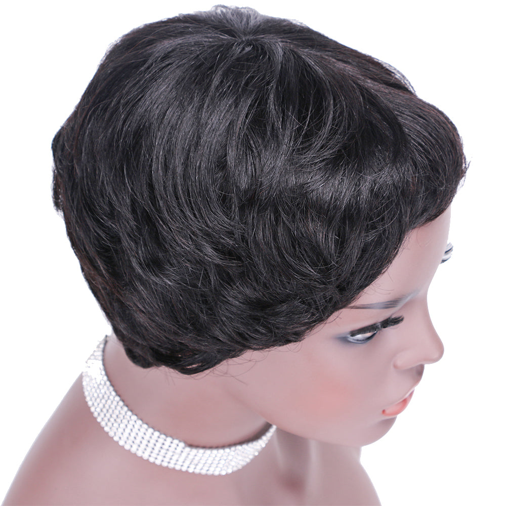 Pixie Cut wig 100%Human Hair Short Wigs Layered Wigs Full Machine Made Wig item#9077