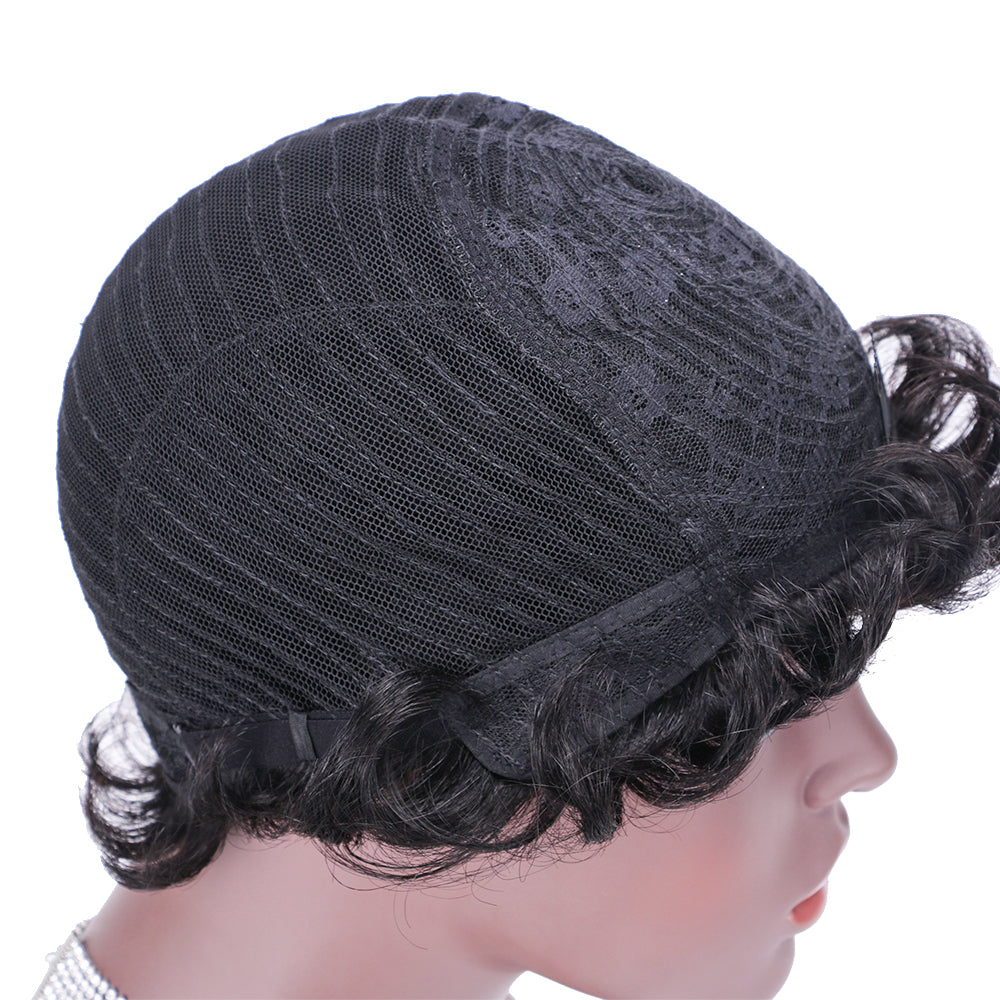 Pixie Cut wig 100%Human Hair Short Wigs Layered Wigs Full Machine Made Wig item#9077
