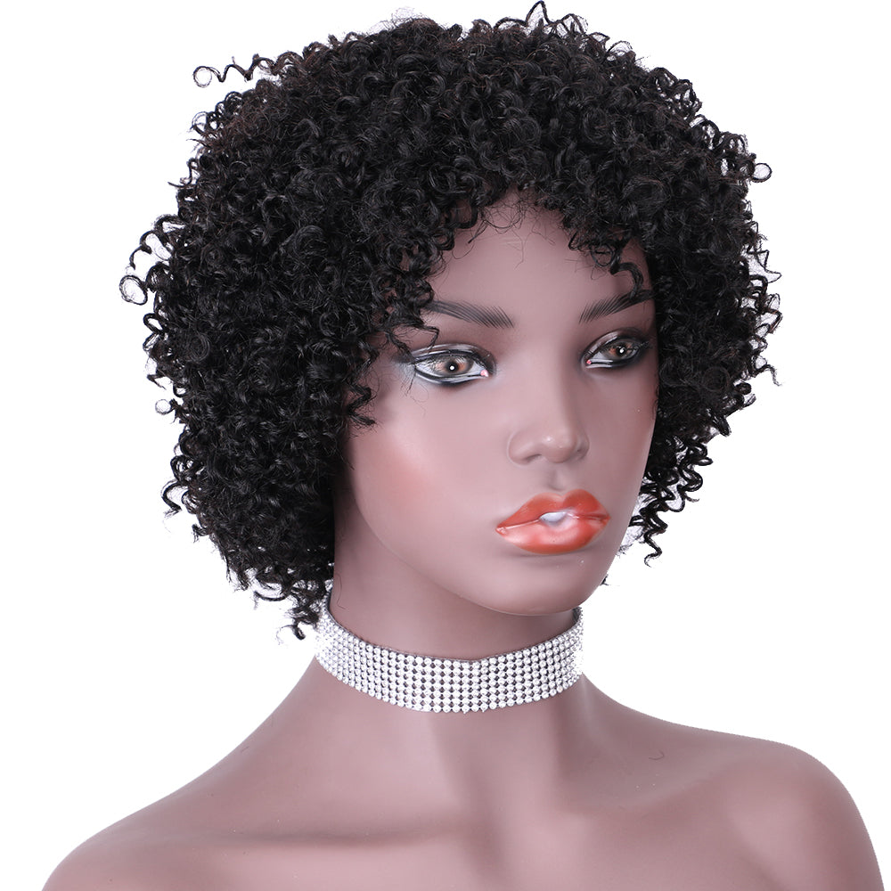 Full wig 100%Human Hair Layered Wigs Full Machine Made Wig item#9037