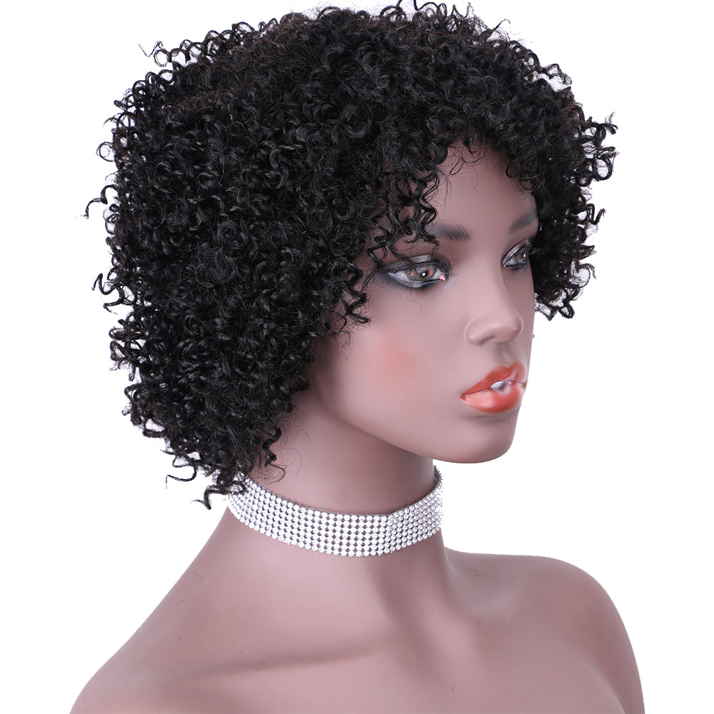 Full wig 100%Human Hair Layered Wigs Full Machine Made Wig item#9037