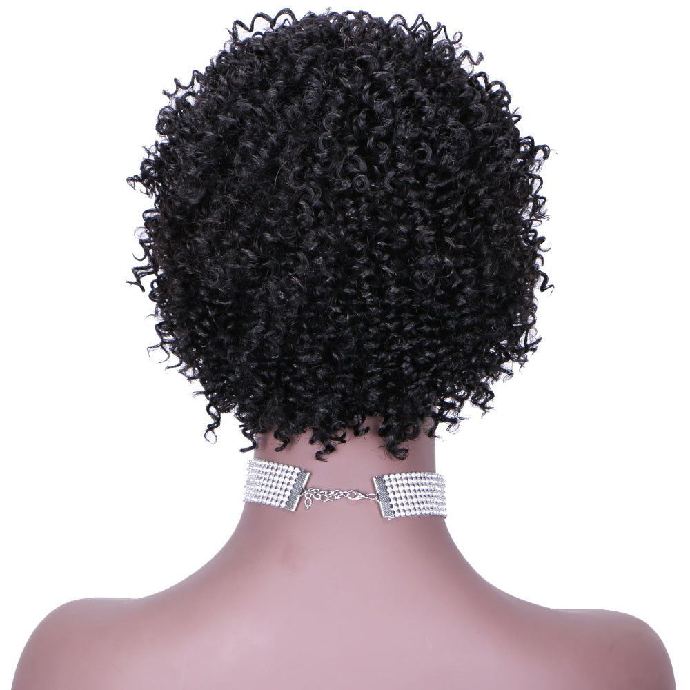 Pixie Cut wig 100%Human Hair Curl Short Wigs Layered Wigs Full Machine Made Wig item#9083