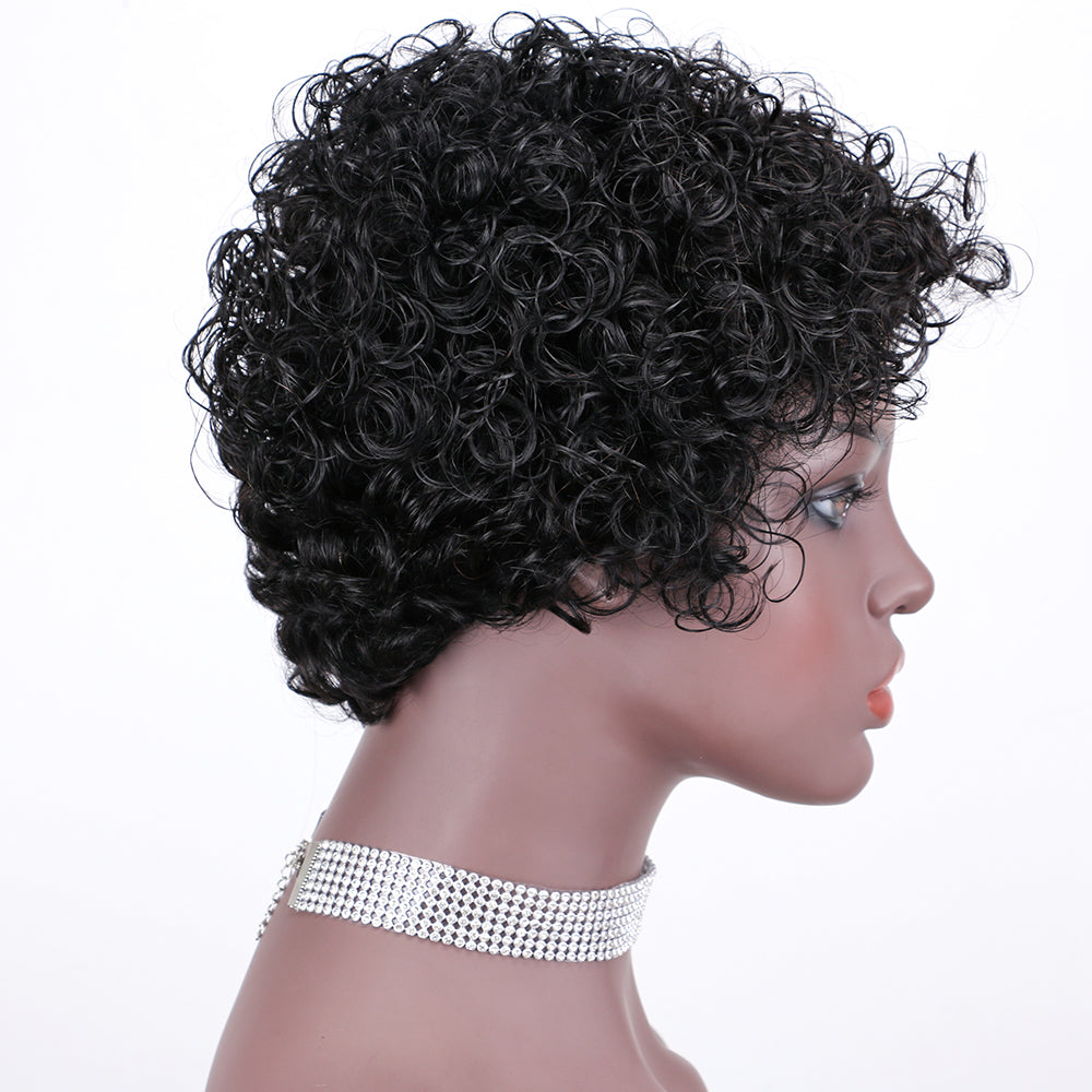Pixie Cut wig 100%Human Hair Short Wigs Layered Wigs Full Machine Made Wig  item#9091