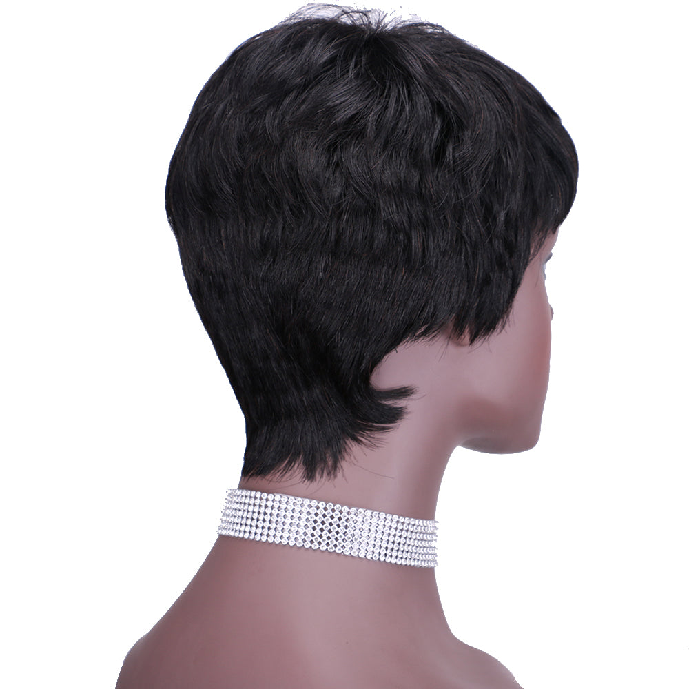 Pixie Cut wig 100%Human Hair Curl Short Wigs Layered Wigs Full Machine Made Wig item#9086