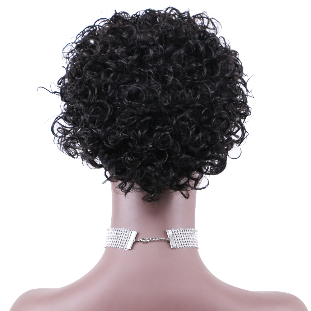 Headband Wig 100%Human Hair Wigs Water Curl item#9229