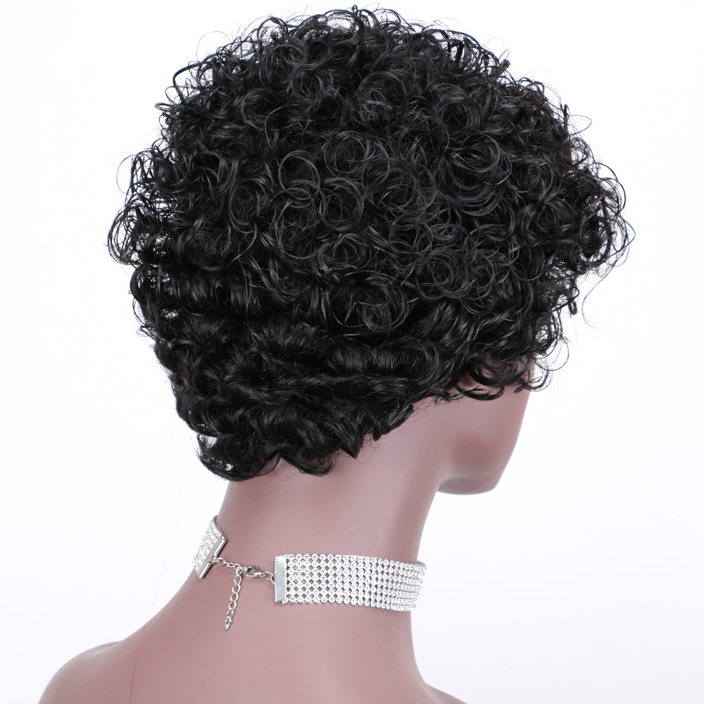 Pixie Cut wig 100%Human Hair Short Wigs Layered Wigs Full Machine Made Wig  item#9091
