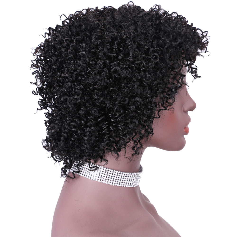 Full wig 100%Human Hair Layered Wigs Full Machine Made Wig item#9037