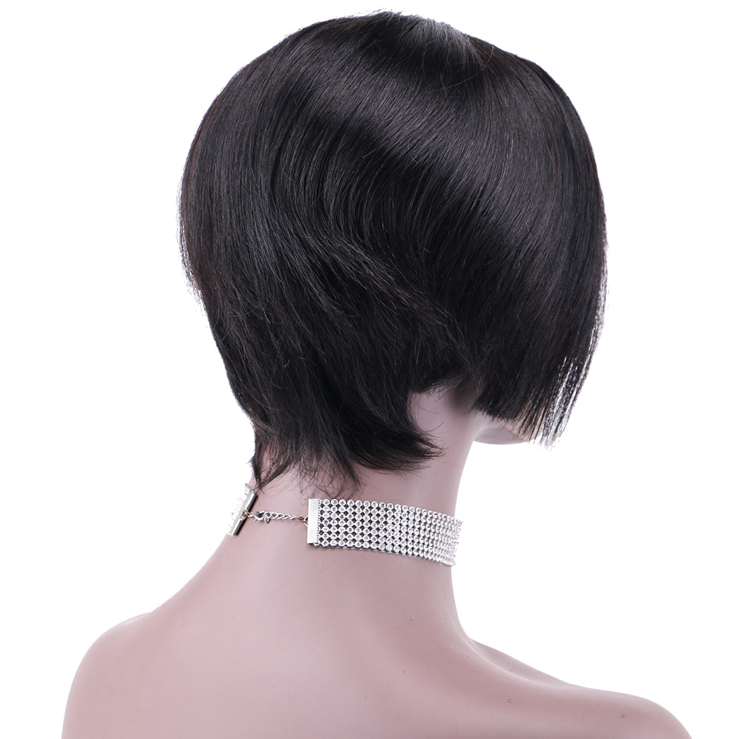 Lace Frontal Wig 13*1 T Part 100%Human Hair Left parting item#9164