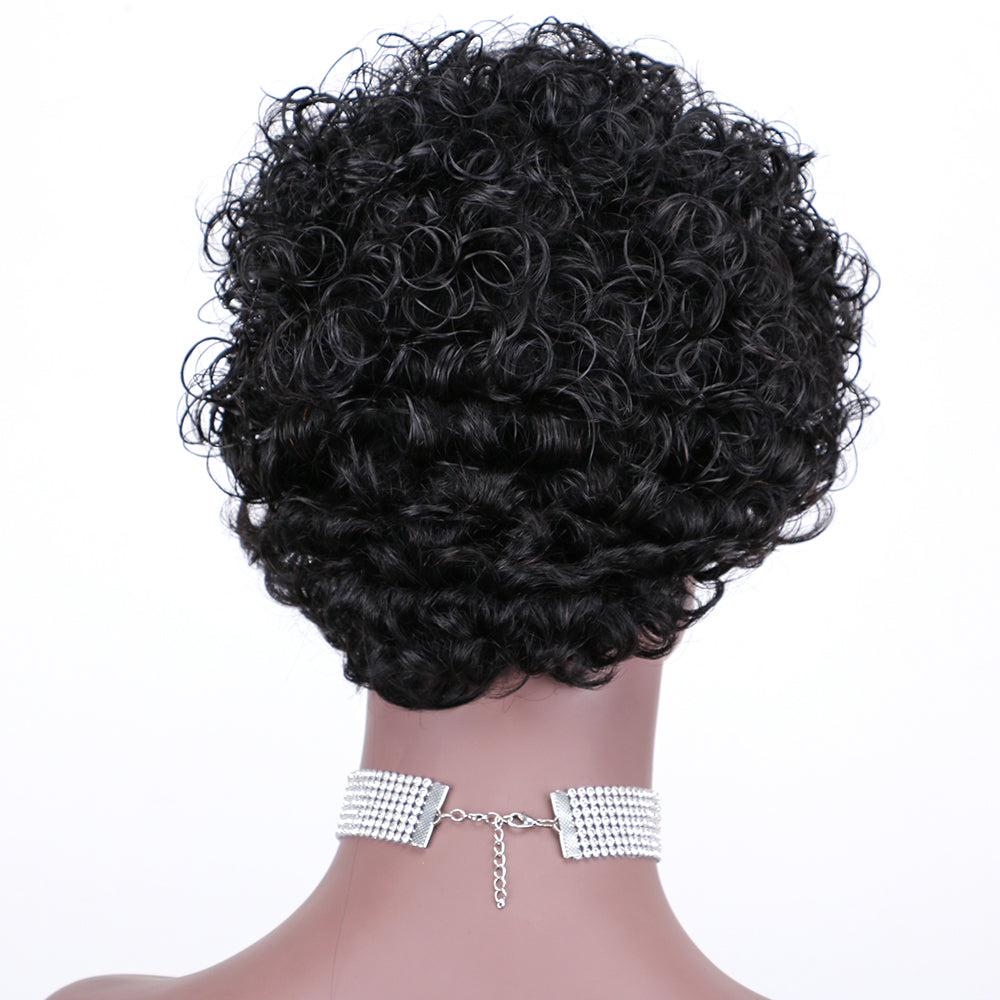 Pixie Cut wig 100%Human Hair Short Wigs Layered Wigs Full Machine Made Wig  item#9091