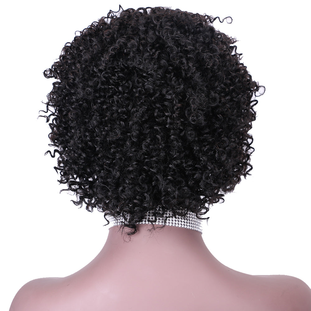 Full wig 100%Human Hair Layered Wigs Full Machine Made Wig item#9037