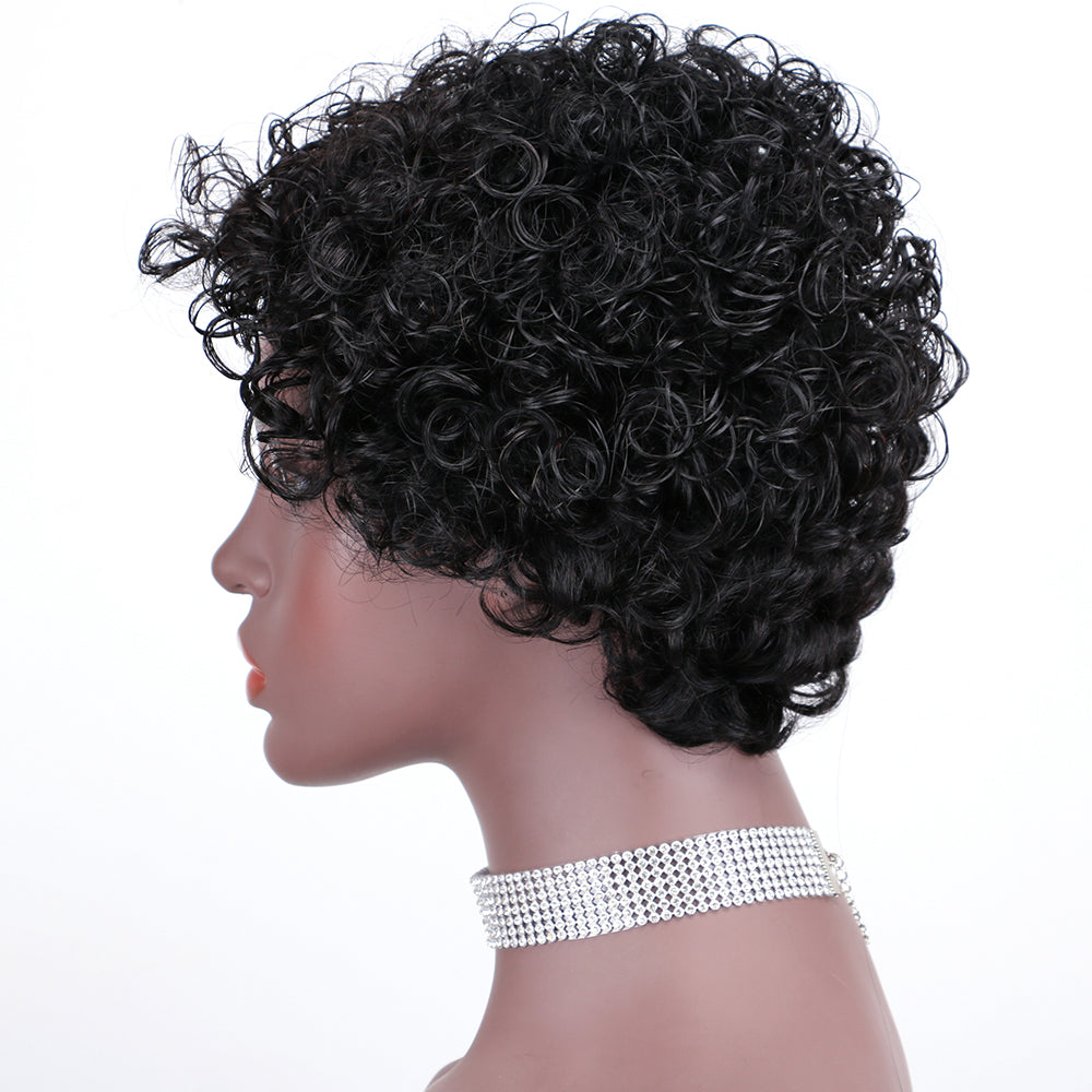 Pixie Cut wig 100%Human Hair Short Wigs Layered Wigs Full Machine Made Wig  item#9091