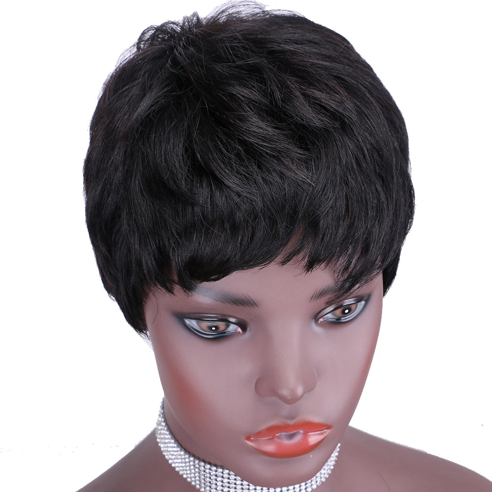 Pixie Cut wig 100%Human Hair Curl Short Wigs Layered Wigs Full Machine Made Wig item#9086