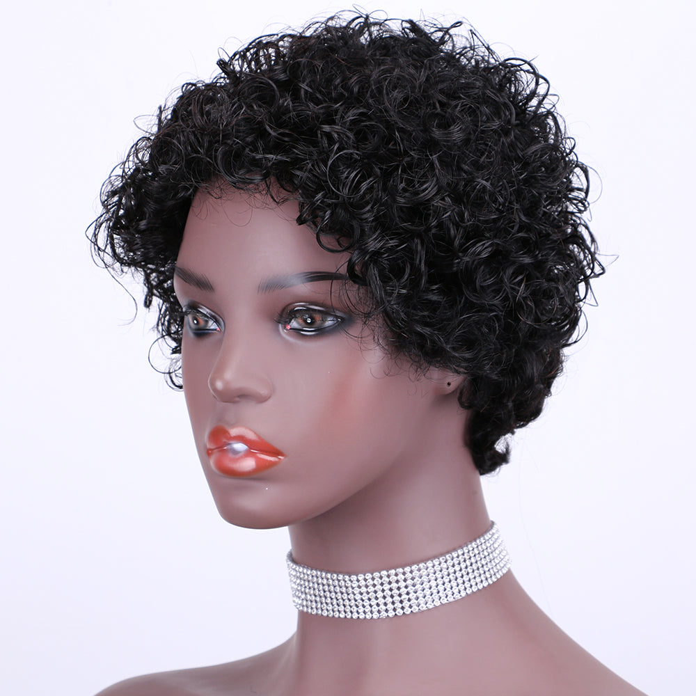 Pixie Cut wig 100%Human Hair Short Wigs Layered Wigs Full Machine Made Wig  item#9091