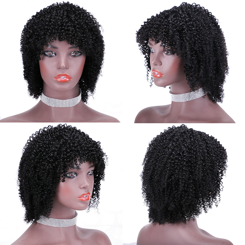 Full wig 100%Human Hair Layered Wigs Full Machine Made Wig item#9037
