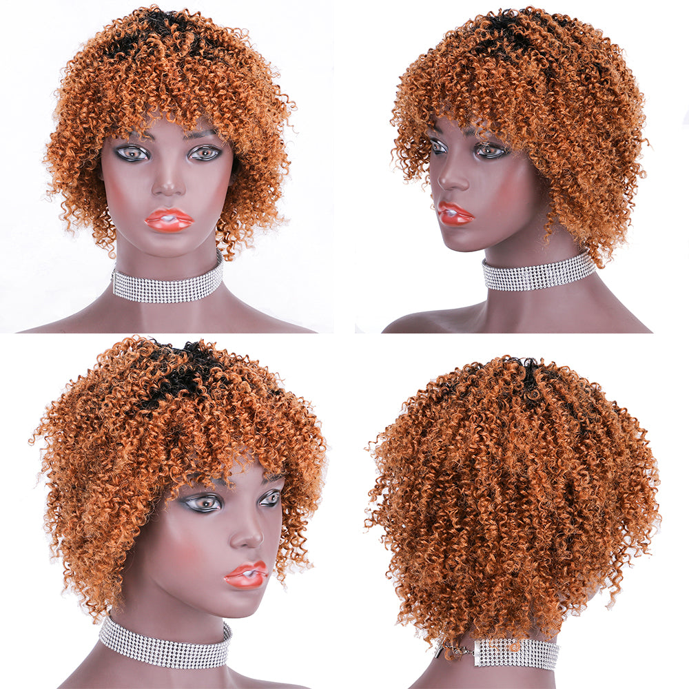 Full wig 100%Human Hair Layered Wigs Full Machine Made Wig item#9037