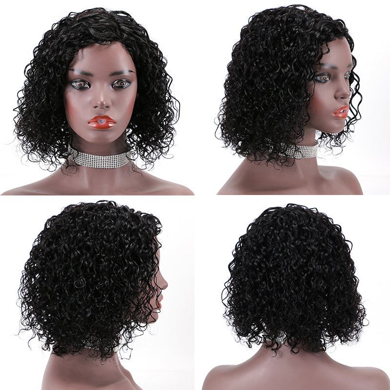 Lace Wig T Part 100%Human Hair Wig Water Wave item#9153