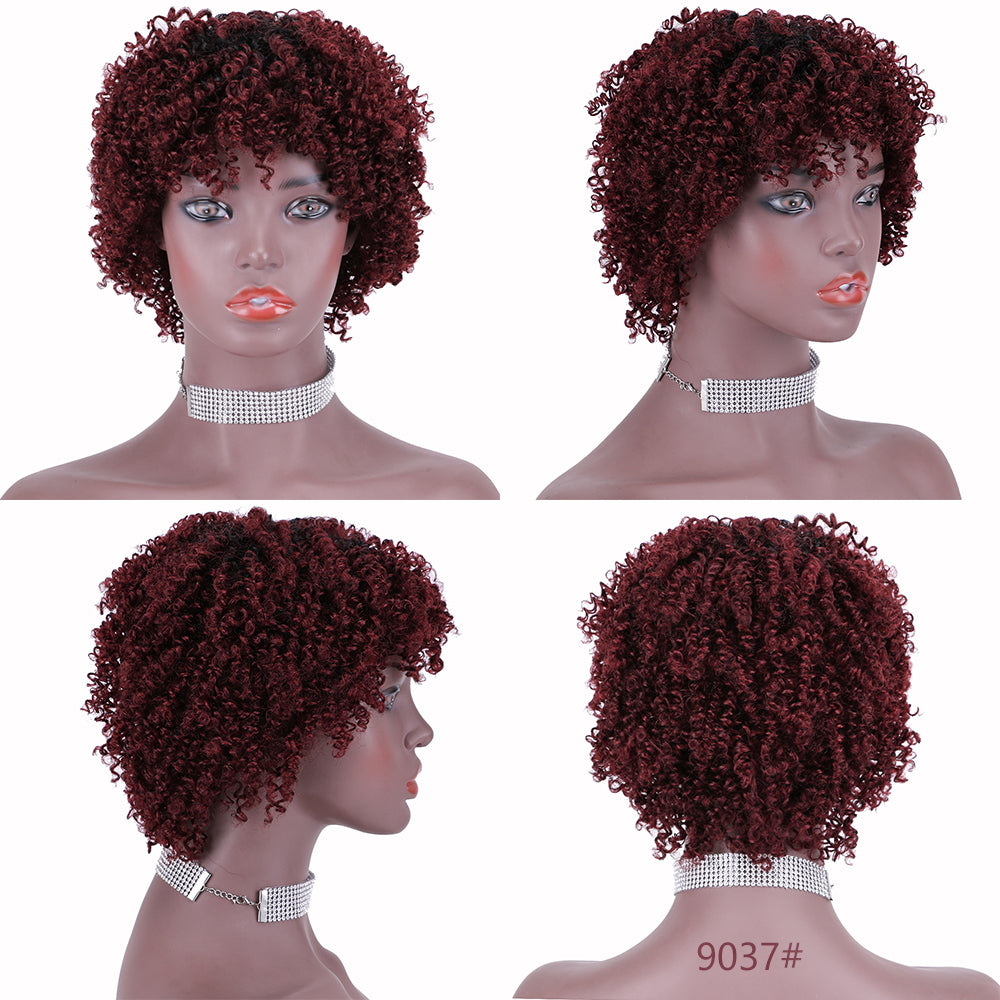 Full wig 100%Human Hair Layered Wigs Full Machine Made Wig item#9037