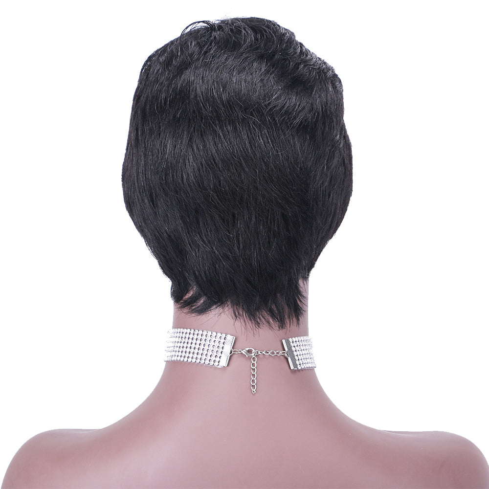 Pixie Cut wig 100%Human Hair Short Wigs Layered Wigs Full Machine Made Wig  item#9127